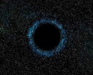 Artist's impression of a stellar-mass black hole.