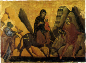 Mary & Joseph traveling to Bethlehem 